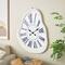 23" x 31" White Wooden Wavy Decorative Wall Clock